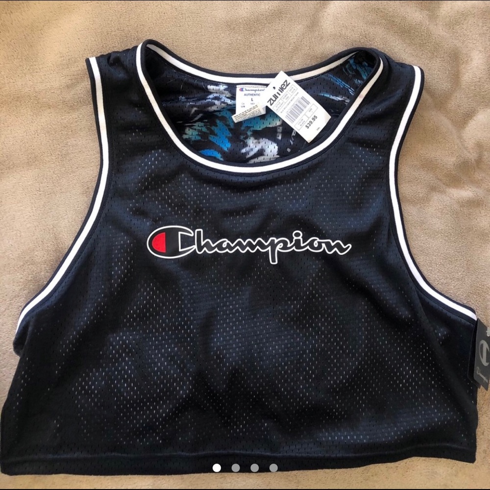 Brand new Reverse Champion Mesh Crop Tank!